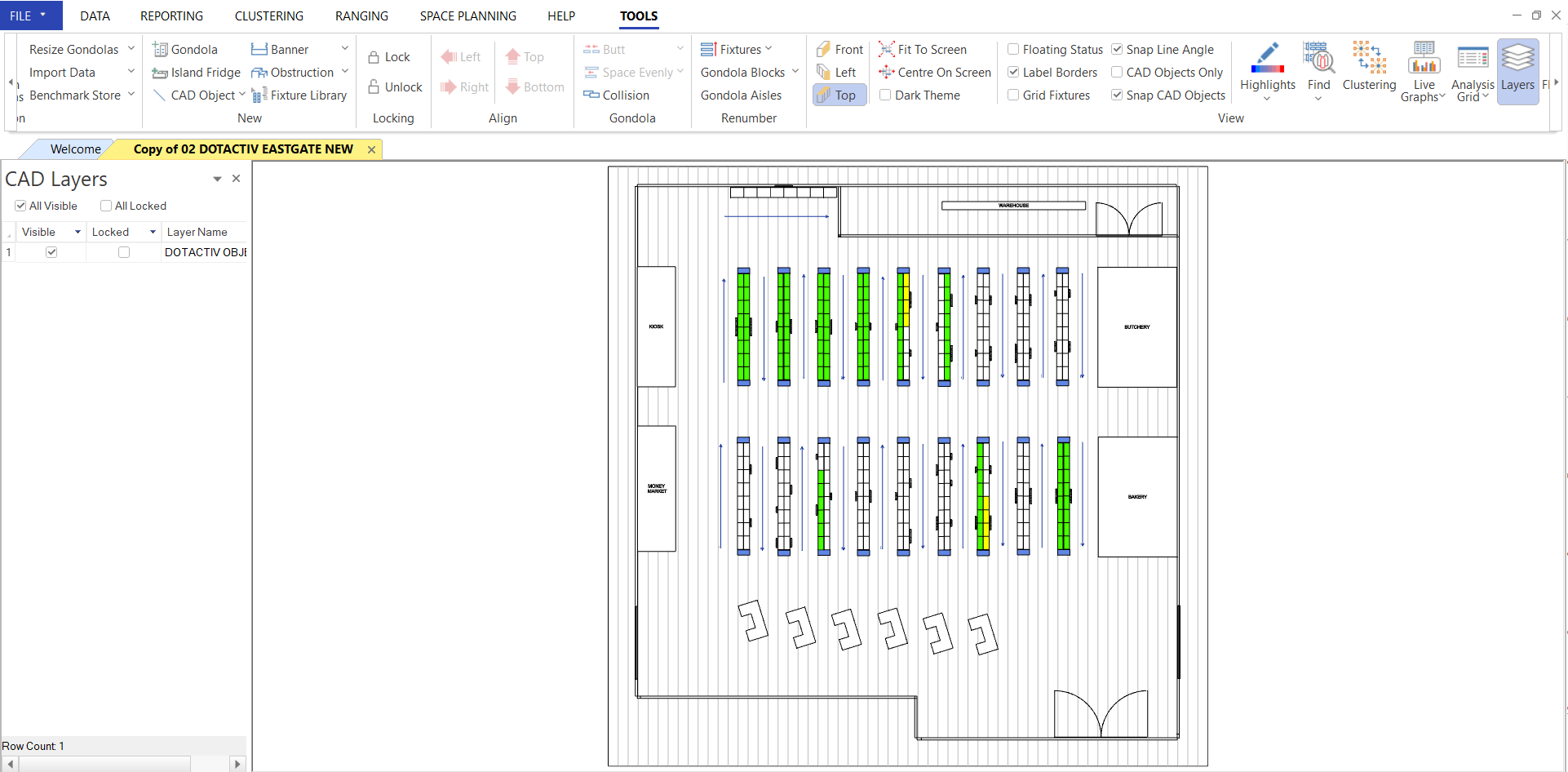 CAD Layers in DotActiv Software