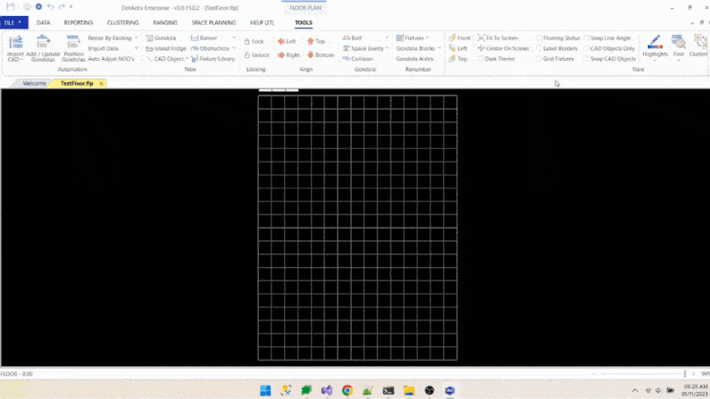 Floor Plan Analysis Grid In DotActiv Software