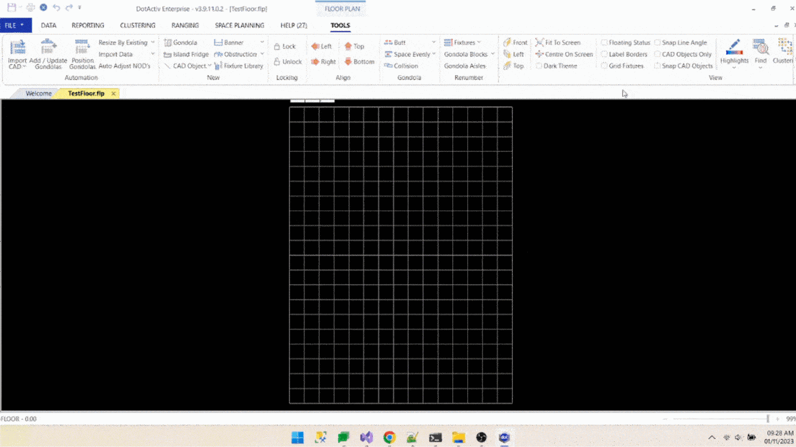 Floor Plan Analysis Grid In DotActiv Software