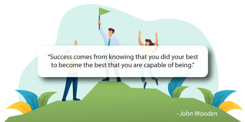 John Wooden Quote About Success And Becoming The Best You Can Be