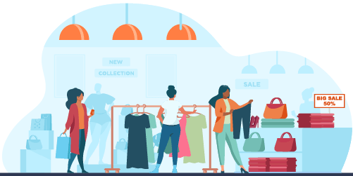 People Shopping Products On Sale