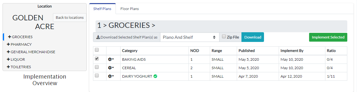 Planogram Implemenation