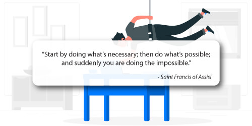 Saint Francis of Assisi Quote On Whats Possible