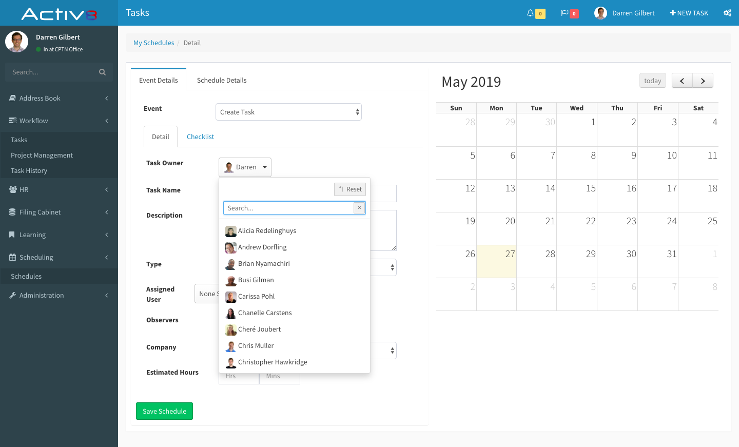 Scheduling Tasks