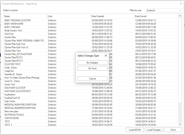 Cluster Maintenance - Changes Report