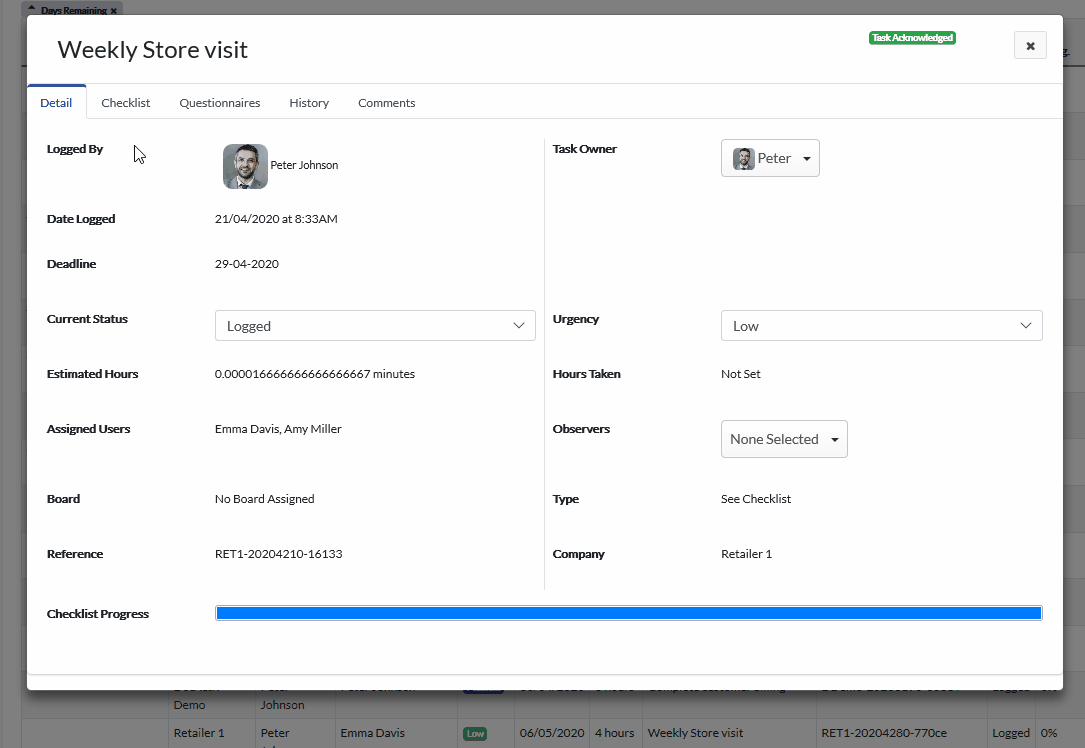 Setting Task Owners