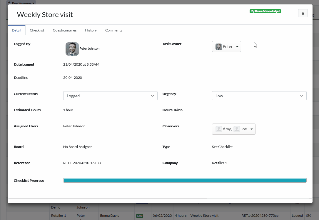 Setting Task Ownership