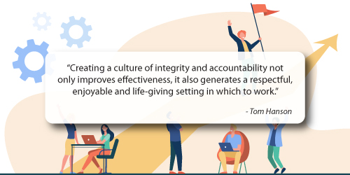 Tom Hanson Quote About Creating A Culture Of Integrity