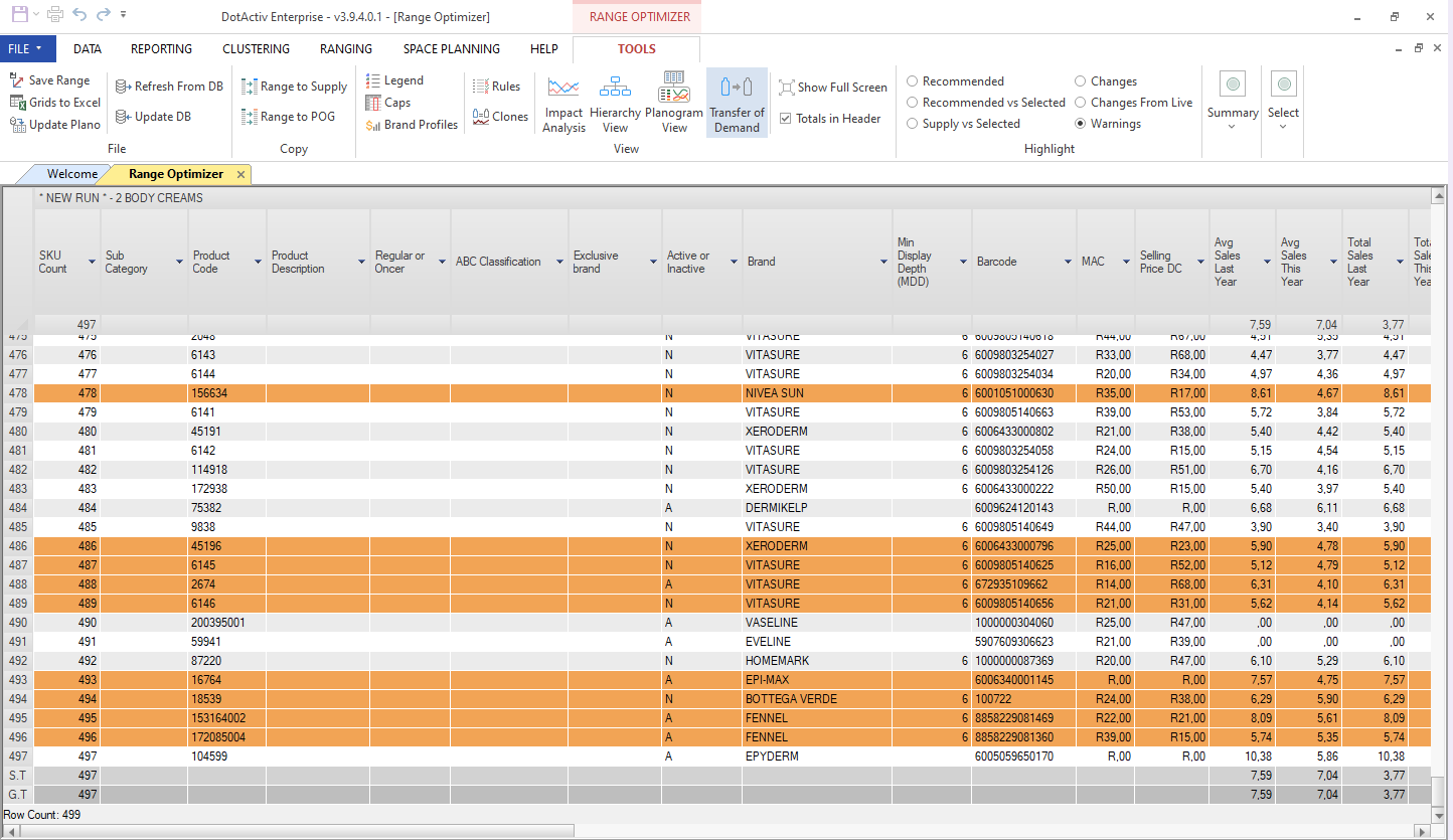 Transfer of Demand Report in DotActiv